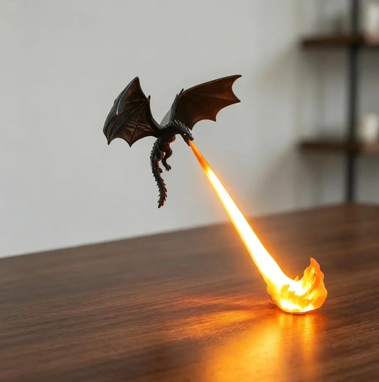 Dragon Fire-Breathing Lamp & Figure The Florae