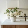 p003_g1 Eucalyptus & White Hydrangea Faux Arrangement