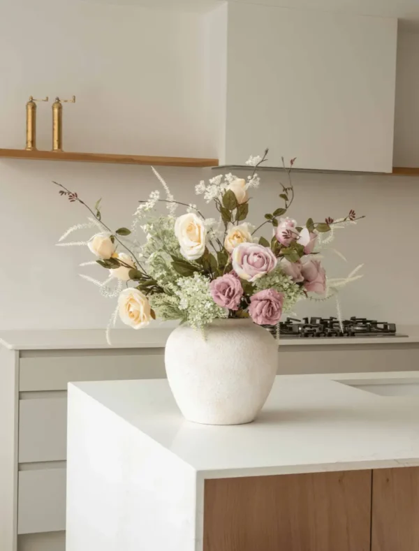p011_g1 Blush Rose Faux Arrangement