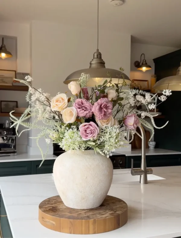 p011_g2 Blush Rose Faux Arrangement