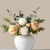 p058_main Cream Peony & Eucalyptus Faux Arrangement