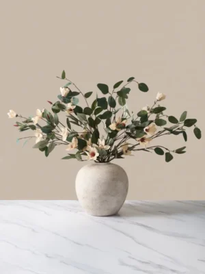 Eucalyptus & Cream Magnolia Faux Arrangement