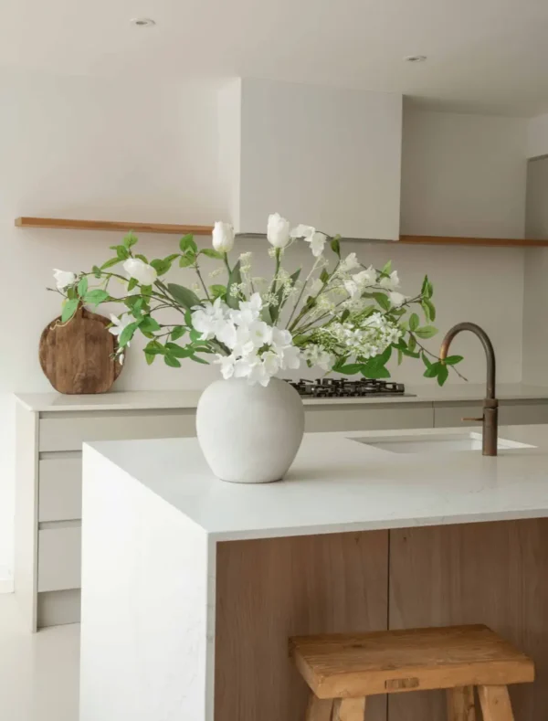 Tulip & Agapanthus Faux Arrangement — White