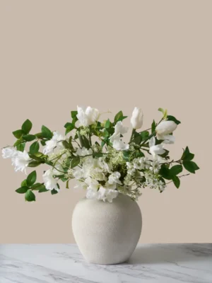 Tulip & Agapanthus Faux Arrangement — White