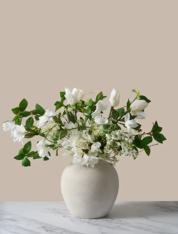 Tulip & Agapanthus Faux Arrangement — White