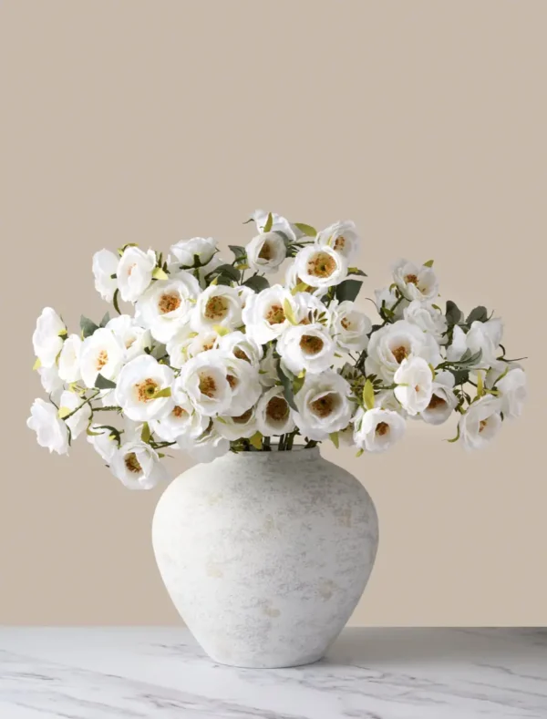 White Rose Faux Arrangement (72 Roses)