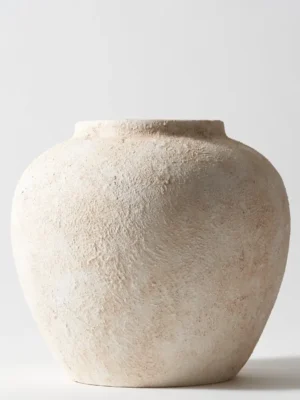 Naomi Ceramic Vase — Beige