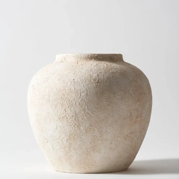 Naomi Ceramic Vase — Beige