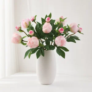 Stella Premium Real-Touch Faux Peony Stem - Silk Peonies for Home Decor